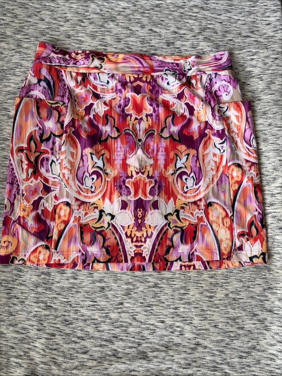 Chico's Dresses & Skirts - Chico's Purple & Pink Multicolor Printed Mini Skirt